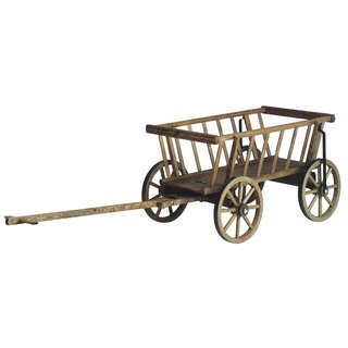 Dekoleiterwagen aus Buchenholz roh unbehandelt, mit...